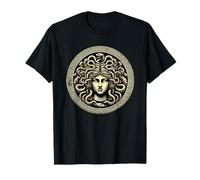 Testa di Medusa Mito Gorgone Serpente Capelli Mitologia Grec Maglietta