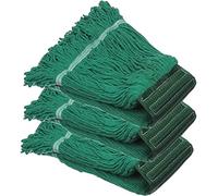 Testa di mocio bagnata con looped, testa di mocio commerciale - Ricariche per mocio in cotone resistente, fascia universale da 6 pollici, sostituzione testa mocio per uso domestico, industriale e