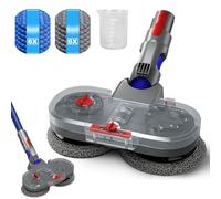 Testa di Mocio Elettrico per Dyson V7/ V8/ V10/ V11/ V15 Aspirapolvere, Pavimento Elettrico con Serbatoio dell'acqua Rimovibile e 12 Pezzi di Asciugamano