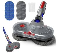 Testa di Mocio Elettrico per Dyson V7/ V8/ V10/ V11/ V15 Aspirapolvere, Pavimento Elettrico con Serbatoio dell'acqua Rimovibile e 6 Pezzi di Asciugamano