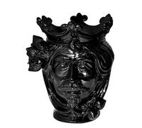 Testa di moro in Ceramica Caltagirone soprammobile figura uomo vaso portavasi A