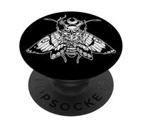 Testa di morte, falena, demone, diavolo, luna PopSockets PopGrip Adesivo