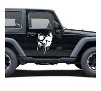 Testa di morte sangue etichetta bianco brillante protezione auto cranio...