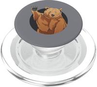 Testa Di Orso Bruno Motivo Per Squadra Di Orsi Bruni O Papà PopSockets PopGrip per MagSafe