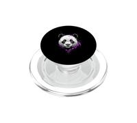 Testa Di Panda Viola Con Spruzzi Di Vernice PopSockets PopGrip per MagSafe