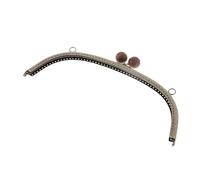 Testa di perlina con chiusura a bacio in metallo | Multicolore: 2 pezzi for la serratura del sacchetto della moneta della borsa della borsa fai da te(Coffee)