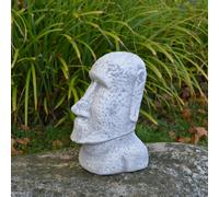 Testa di pietra Moai isola di Pasqua statua di pietra 29 cm 11 kg grigio ceme...