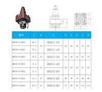 Testa di potenza for tornitura e fresatura di utensili a torretta, BMT40 BMT45 BMT55 Asse Z radiale Portautensili 0°(BMT45-0-ER25)