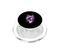 Testa Di Procione Viola Con Spruzzi Di Vernice PopSockets PopGrip per MagSafe