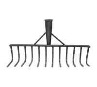 Testa di Rastrello Agricolo Multi-dente in Acciaio al Carbonio Nero | Denti Multipli, Design Unico delle Punte, per Giardinaggio e Orti, Resistenza All'usura