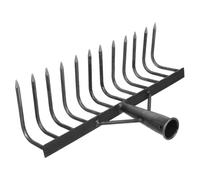 Testa di Rastrello da Giardino Multi-dente in Acciaio al Carbonio | Orti e Aiuole, Nero, Design a Denti Multipli, Uso Agricolo e Giardinaggio