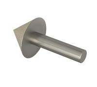 Testa di rettifica diamantata a 90 gradi, durata, testa di smussatura a ombrello triangolare for lavorazione dei metalli, 1 pz.(20mm)