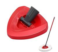 testa di ricambio mop triangolare 1 pezzo compatibile accessori mocio rotante misura 6.1x6.1x6.3 cm colore rosso per pavimenti casa