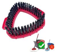 Testa di ricambio per mocio rotante, compatibile con il sistema Vileda Turbo Mocio, spazzola triangolare per pavimenti, 1 testina per la pulizia del bagno e della cucina, setole in nylon resistenti