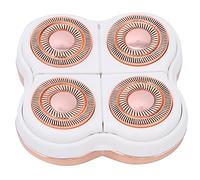 Testa di ricambio per rimozione dei capelli placcata oro rosa per rimozione dei peli a 4 teste, uso bagnato e asciutto, lama galleggiante a 360 dee, adatta per gambe e corpo, realizzata in materiale