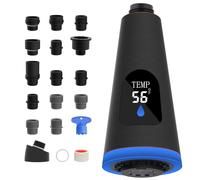 Testa di ricambio per rubinetto a LED con 4 funzioni, display della temperatura, con 15 adattatori, compatibile con standard americano/Kohler/Moen/Delta, testa spruzzatore per lavandino, bronzo