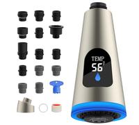 Testa di ricambio per rubinetto a LED con 4 funzioni, display della temperatura, testa per rubinetto da cucina con 15 adattatori compatibile con standard americano/Kohler/Moen/Delta, testa spruzzatore