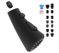 Testa di ricambio per rubinetto da cucina curva compatibile con Kohler, incluso kit di 14 adattatori per uso universale, 3 funzioni Pull Down Sink Faucet Spray Head, Bronzo lucidato a olio