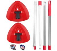 Testa di scopa a 2 teste rotanti per Vileda Turbo Spin 2 in 1, 3 in 1, base triangolare per Turbo Smart/EasyWring&Cleaning, panno non incluso