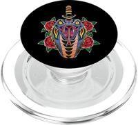 Testa di serpente Vintage American Traditional Tattoo Style Art PopSockets PopGrip per MagSafe