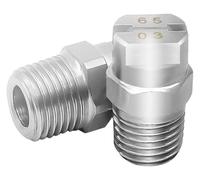 testa di spruzzo a ventilatore piatto, Ugello a Ventaglio Piatto in Acciaio Inossidabile 1/8 1/4 di Pollice BSPT Angolo di Spruzzo di 15-110 Gradi for la Pulizia(1i8 8008 Hole 1.8mm)