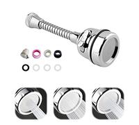 Testa di spruzzo mobile per lavello da cucina, girevole a 360°, anti-spruzzo, estensore per rubinetto con tubo flessibile, attacco spruzzatore con 3 modalità per cucina e bagno