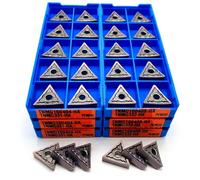 Testa di taglio in lega, 10 pezzi TNMG160408 HA PC9030 TNMG160404 Inserti for tornitura TNMG cilindrici in metallo duro originali al 100% Set di inserti for tornio CNC(TNMG160404 HA PC9030)