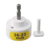 Testa di tappatura elettrica per bottiglia portatile, adattatore di tenuta con codolo esagonale da 1/4 di pollice, attacco per trapano per tappatrice in plastica da 10-50 mm, bianco (23-36 mm)