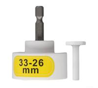 Testa di tappatura elettrica per bottiglia portatile, adattatore per trapano con codolo esagonale da 1/4 di pollice, per tappatrice in plastica da 10-50 mm, bianco (26-33 mm)