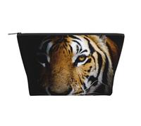 Testa di tigre stampata al buio, Borsa da toilette Borsa per trucco Borsa per cosmetici Borsa da toilette da viaggio portatile