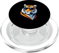 Testa di tigre stilizzata con occhiali da sole PopSockets PopGrip per MagSafe
