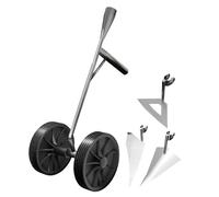 Testa di zappa, strumento multifunzione per la ventilazione del terreno con ruote doppie | zappa manuale per il prato, per giardinieri, papà e agricoltori