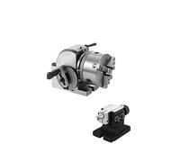 Testa divisoria di precisione semi universale BS0 BS1 4" 5" 6" testa indicizzata con contropunta e mandrino for foratura fresatura rettifica Per uso commerciale(With 5In 3-Jaw Chuck)