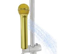 Testa Doccia Alta Pressione | Accessorio Spruzzatore Divertente | Carcassa Metallo Formato Microfono Retrò - per Bambini Adulti Bagno Dormitorio Casa Viaggio Hotel