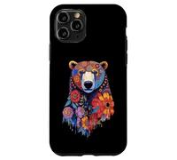 Testa d'orso floreale con animali selvatici Mandala Foresta Custodia per iPhone 11 Pro