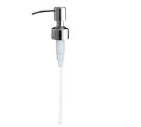 Testa erogatore di sapone in acciaio inossidabile 304 con specchio, adatta per bottiglie di diametro della bocca di 25 mm, rilascio accurato del liquido, tubo da 14 cm (D)