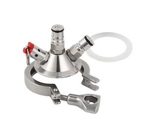 Testa filettata con chiusura a sfera per barile, kit Tri-Clover da 5 cm, conversione da barile commerciale a chiusura a sfera Tri-Clamp, attrezzatura per la produzione di barili di birra fatta in casa