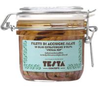 Testa Filetti di Acciughe Salate in Olio Extravergine d'Oliva "Sicilia IGP" Biologico - 240 g