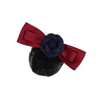 Testa Fiore Donna Professionale Gioielli Infermiera Hostess Banca Rete for Capelli Lavoro Padella Fermaglio for Capelli Indietro Testa Copricapo(Blueflower mesh)