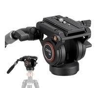 Testa fluida, treppiede Cayer H8 Videocamera Testa fluida con trascinamento per Canon Nikon Sony Olympus Panasonic DSLR Camera, con vite di montaggio da 3/8 "e 1/4", impugnatura a 2 sezioni