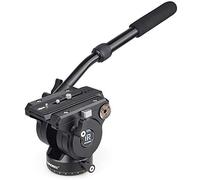 Testa Fluida, Treppiede INNOREL H90 Testa Fluida con Vite di Montaggio da 3/8"e 1/4" per Reflex Digitali Videocamere Registrazioni Riprese, Massima Carico 15kg Lega di Alluminio