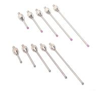 Testa in acciaio M2 5 filettatura micrometro con punto di contatto carbuncle da 2 mm per misurazione indicatore quadrante e uso strumento (sfera rossa 40 mm)