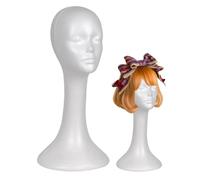 Testa in schiuma - Testa con display falso per cappelli | Lei livello di partecipazione, supporto per testa modello in schiuma, modello di supporto per cuffie test di comfort stile copricapo magnifico