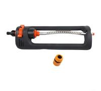 Testa irrigatrice da giardino rotante a 180°, 1 ugello in ottone e plastica con raggio di copertura di 8-10 m, irrigazione automatica a battente, distribuzione uniforme dell'acqua per prati e cortili