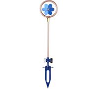 Testa irrigatrice in metallo, decorazione da giardino a doppio scopo e sistema di irrigazione a 360°, diametro di copertura 56 cm, rame/blu