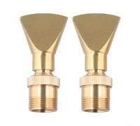 Testa irrigatrice regolabile, confezione da 2 ugelli da giardino in ottone con angolo di spruzzo a 4 punti per irrigazione a risparmio idrico e irrigazione efficiente del prato, adatta per uso