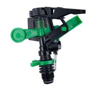 Testa irrigatrice regolabile per prato, confezione da 5, spruzzo girevole da 0 a 360°, portata 10-18 m, plastica ABS con filettatura 1/2 NPT, per irrigazione da giardino e cortile
