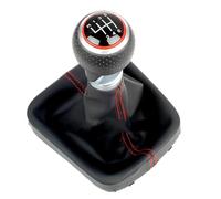 Testa Leva Cambio Per VW Per Golf 5 Per A5 MK 2004 2005 Per Golf 5 Per Plus 2004 2005 2006 2007 2008 Pomello Del Cambio A 5/6 Velocità Con Cuffia In Pelle Marce Leva Pomello(6 Speed9)