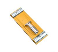 Testa levigatrice a palo in lega di alluminio per levigatura a secco, angolo regolabile e design senza ribaltamento, compatibile con pali filettati da 34 mm, leggera 9 x 3,2 (giallo)