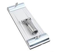 Testa levigatrice per cartongesso in lega di alluminio con design no-flip e angolo regolabile, piastra abrasiva da 230 mm per finitura a parete e soffitto, adatta a pali filettati standard (bianco)